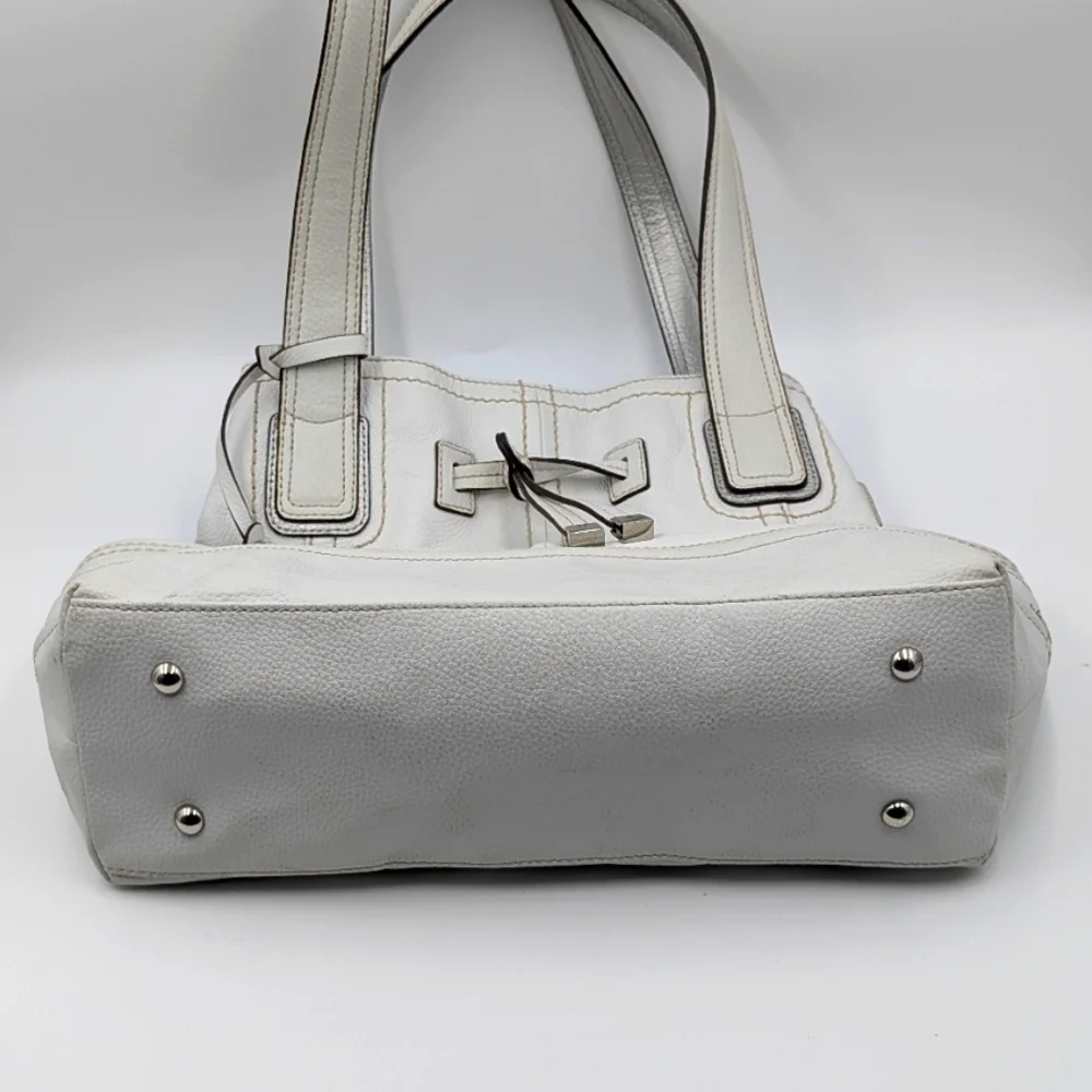Tignanello Bone & Silver Leather Bag - Picture 4 of 6